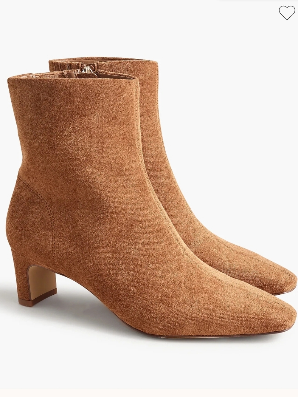 J. Crew Sueded Snip Toe Booties - Carmel